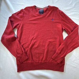 Y2K 2012 American Eagle Men’s Red V-neck Athletic Fit Sweater Size Large, Preppy
